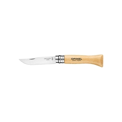 Couteau pliant tradition N°6 Inox 7 cm manche en hêtre Opinel