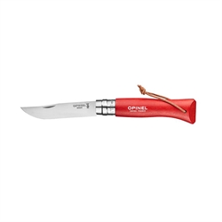 Couteau pliant N°08 baroudeur rouge 8,5 cm Opinel