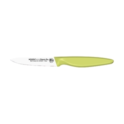 Couteau d'office lame pointue lisse 9 cm vert anis Bio sourcé Nogent