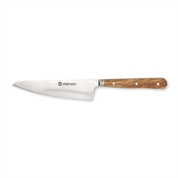 Couteau éminceur bois d'olivier lame inox 23,5 cm Mathon