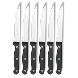 6 couteaux à steak lame lisse Lacor