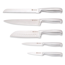 Set de 5 couteaux de cuisine en inox Mathon