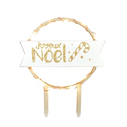 Décoration LED et bois Joyeux Noël Scrapcooking