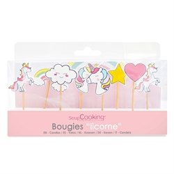 8 bougies licornes Scrapcooking