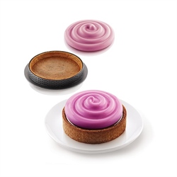 Kit 6 tartelettes Twist en silicone Platinium Silikomart
