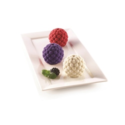 Moule silicone 3D 6 mini gâteaux fruits des bois Silikomart