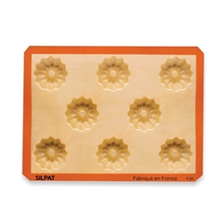 Plaque de 8 empreintes mini-cakes striés Silpat