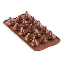 Moule 3D chocolat Mr and Mrs Brown en silicone Silikomart