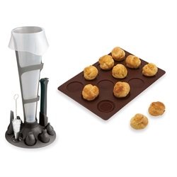 Lot set poche à douille et Flexi' plaque 12 choux Mathon