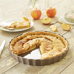 Moule à tarte en céramique 24 cm gris taupe Mathon