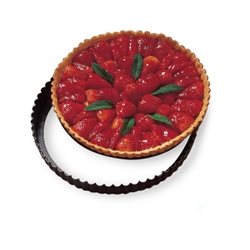 Moule à tarte amovible acier revêtu bords cannelés 24,5 cm Mathon