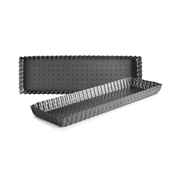 Moule rectangle perforé en acier 35 x 11 cm Ibili