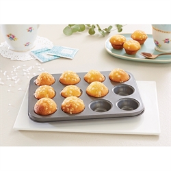 Plaque 12 mini-muffins acier revêtement antiadhérent 26 cm Mathon