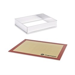Lot Rectangle à gâteau extensible et Tapis de cuisson pro en silicone Mathon
