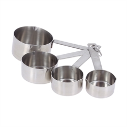 4 pots mesureurs en inox De Buyer