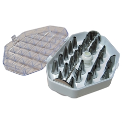 Coffret 26 mini-douilles fines inox spéciales décor De Buyer