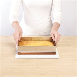 Rectangle à gâteau extensible en inox 25 à 46 cm Mathon