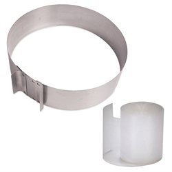 Lot cercle extensible en inox et rouleau bandes pour cercles 8 cm Mathon
