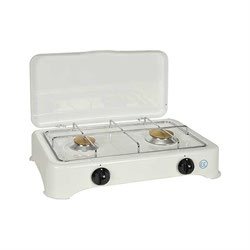 Réchaud gaz 2 brûleurs émaillé blanc 5326C Kitchen Chef Professional