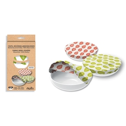 Set de 3 couvre-bols en coton bio 19, 22 et 25 cm Nuts Innovation