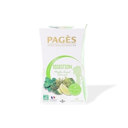 Infusion digestion menthe, fenouil, citron vert 24 sachets Pagès