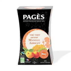 Thé vert mangue abricot 24 sachets Pagès