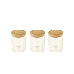 Set de 3 boîtes à épices en verre Pebbly