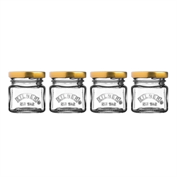 Set de 4 petits pots de conservation en verre 55 ml Kilner