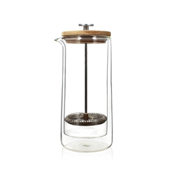 Cafetière à piston en verre double paroi Ogo