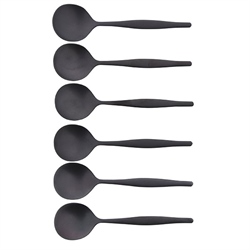 Set de 6 cuillères à café Vintage Black acier inoxydable Jean Dubost