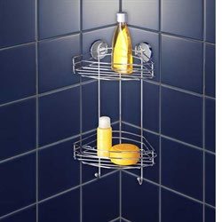 Etagère angle 2 niveaux Vacuum Loc Wenko by Maximex