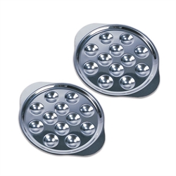 Lot de 2 plats à escargots 12 trous en inox Lebrun