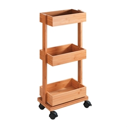 Desserte Tortona en bambou 18 x 71,5 x 31 cm Wenko by Maximex