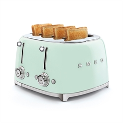 Toaster 4 fentes 2000 W TSF03PGEU vert d’eau Smeg