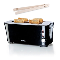 Set grille-pain cool touch 2 tranches et pince à toast en bois