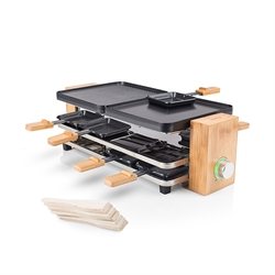 Appareil à raclette en bambou pour 8 personnes 1200 W 01.162910.01.001 Tristar