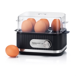 Cuiseur à œufs électrique 6 œufs 400 W noir Naturamix