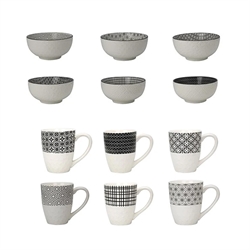 Lot 6 bols 15 cm et 6 mugs collection Komae Ard'Time