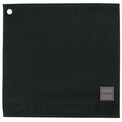 Essuie-mains Curl noir carré 50 cm Winkler