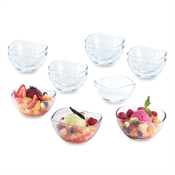Lot de 12 coupelles en verre VAGUE Lebrun