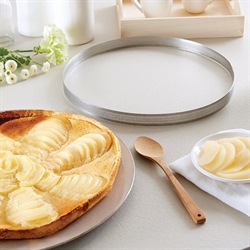 Cercle à tarte perforé en inox rond 28 cm Mathon