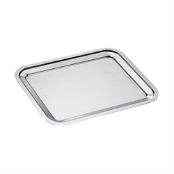 Plat rectangle en inox Dribbling 40 cm Inoxriv