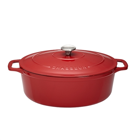 Cocotte sublime fonte ovale 6 L 31 cm rouge Chasseur