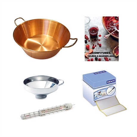 Kit tout pour les confitures avec bassine en cuivre