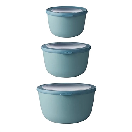Set de 3 bols hauts Cirqula Nordic Green 1000ml, 2000ml et 3000ml Mepal