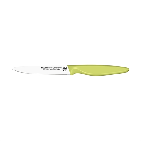 Couteau d'office lame lisse 11 cm vert anis Bio sourcé Nogent
