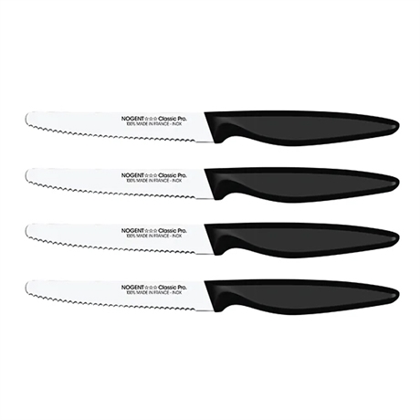 Lot de 4 couteaux de table Classic Pro lame crantée Nogent