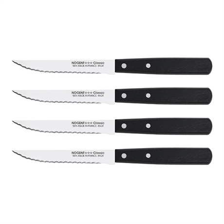 Set de 4 couteaux à steak 11 cm noir Nogent