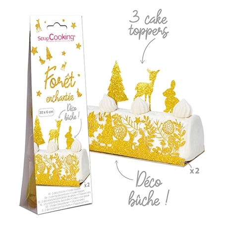 Kit de décoration pour bûche Forêt enchantée Scrapcooking