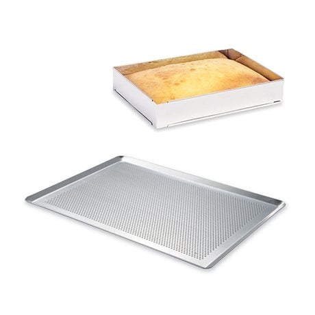 Lot Plaque A Patisserie Perforee 40 Cm Rectangle A Gateau Extensible Mathon Mathon Fr